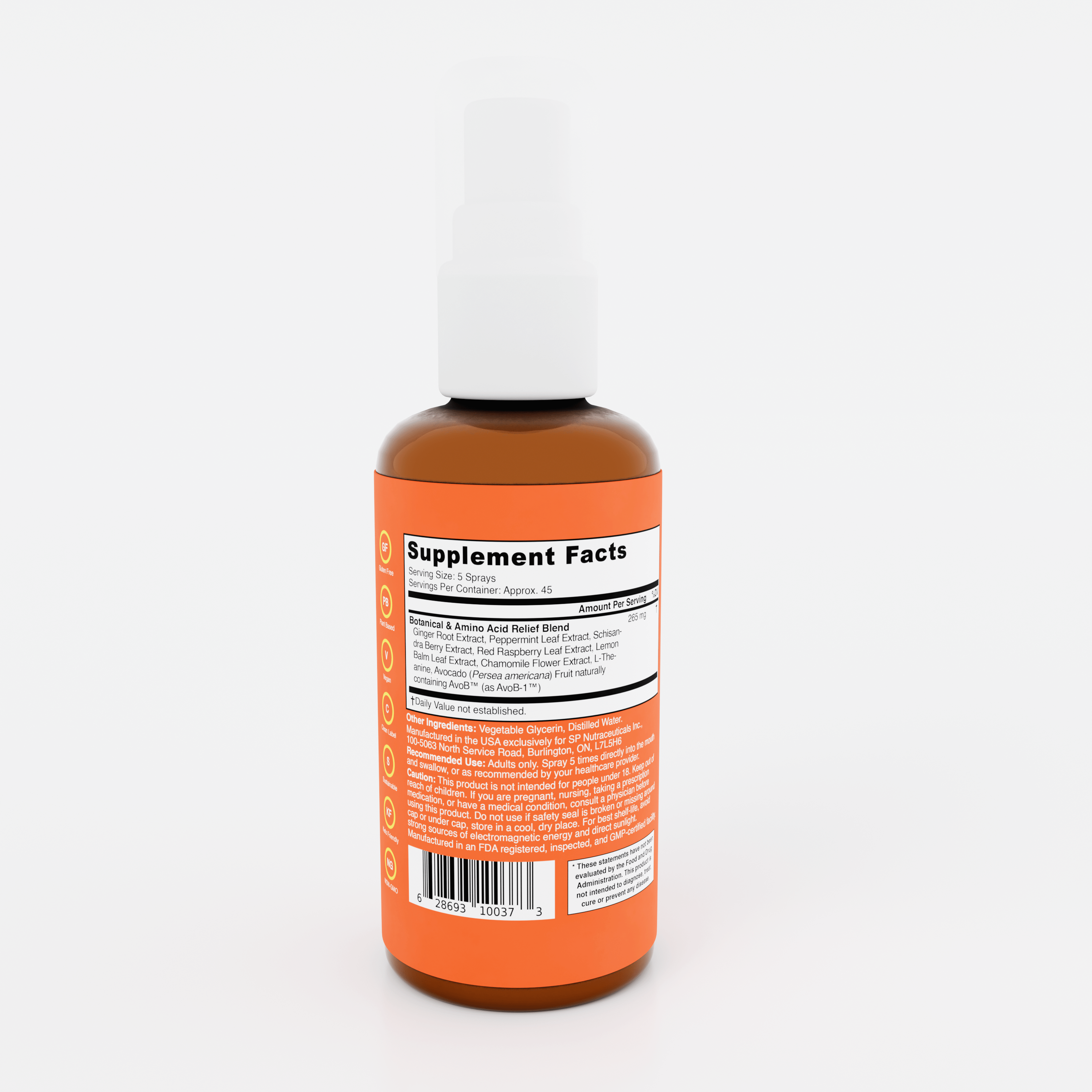 Metavo.com Metavo GLP-1 Metavo Nausea Spray with Ginger & Peppermint - Fast-Acting Natural Relief for Upset Stomach & Queasiness