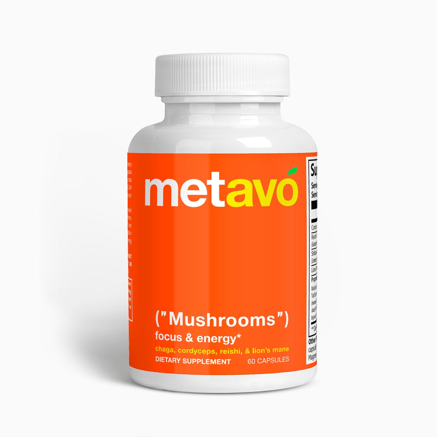 Supliful Natural Extracts Mega Mushrooms Lion's Mane | Chaga | Cordyceps | Reishi | 30 Serve